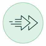 icon of arrows moving to right with good speed