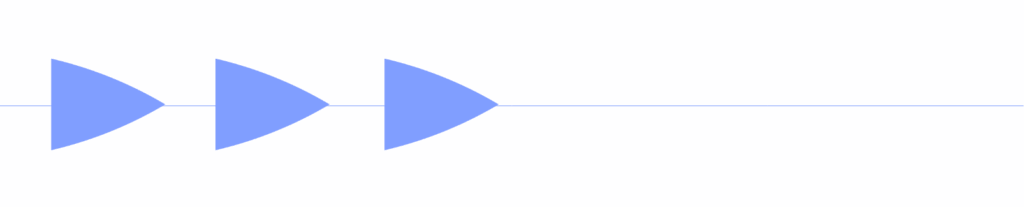 blue arrows pointing to the right