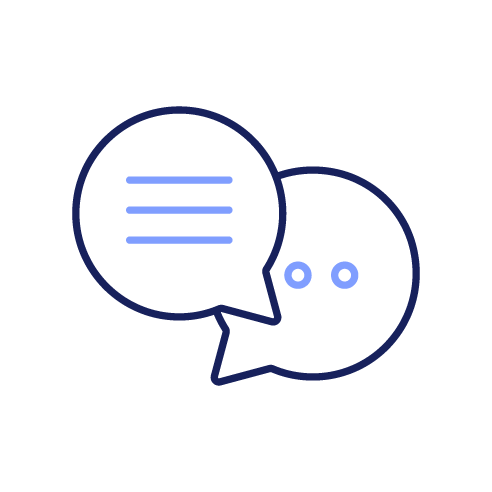 icon of chat bubbles