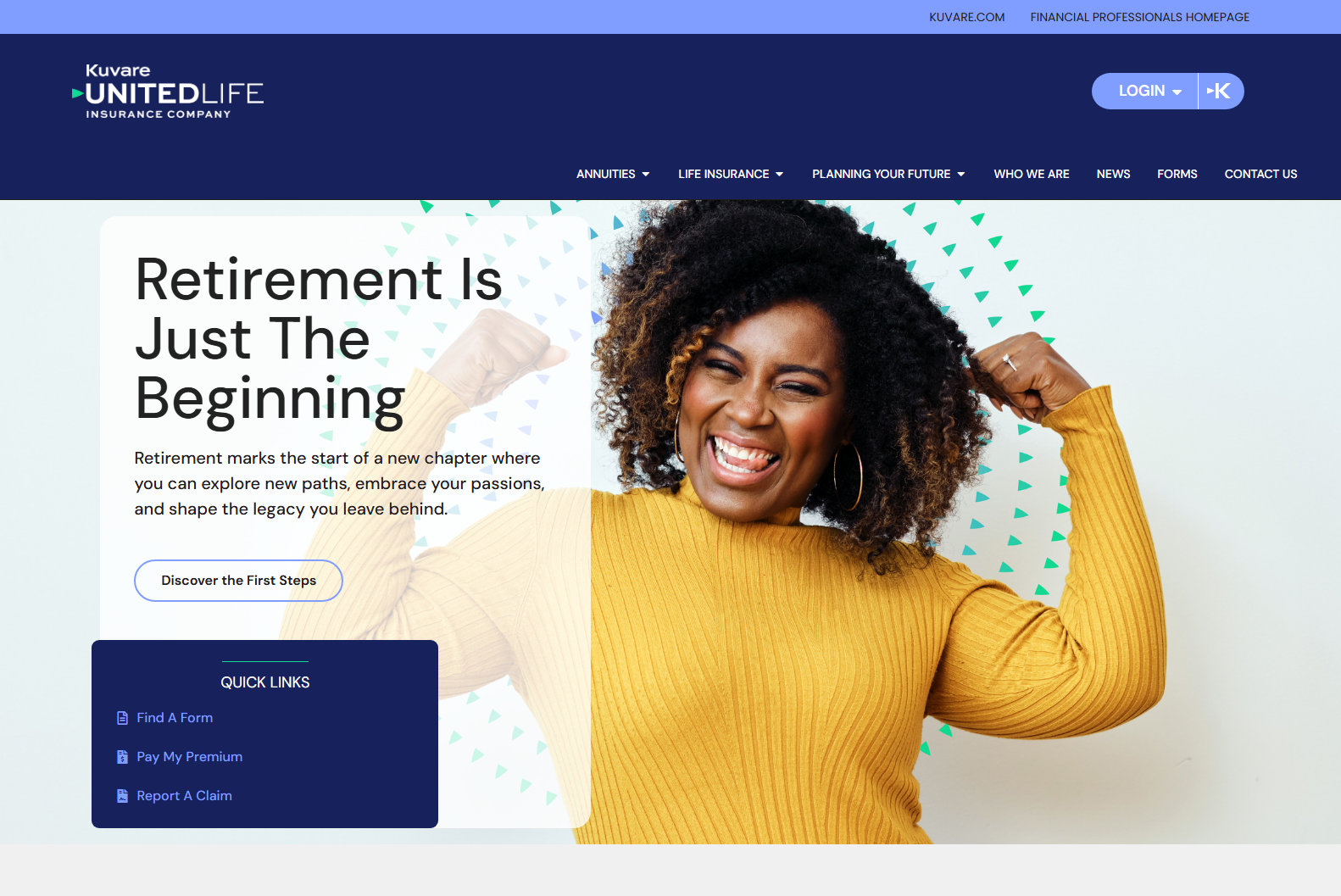 screenshot of homepage