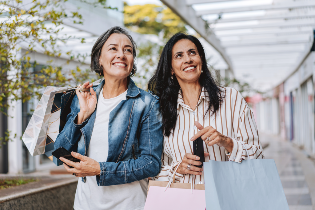 Two women shopping